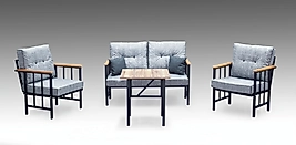 Melis Acık gri orta sehpalı set