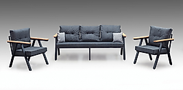 Alp 3 lü set antrasit koyu gri